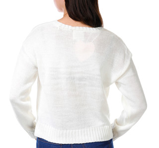 Thumbnail 2: No Comment No Comment Juniors Long Sleeve Amour Pullover Sweater 