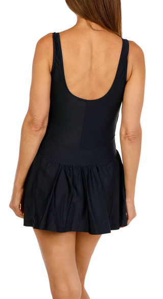 Thumbnail 2: Maxine of Hollywood Maxine of Hollywood Womens Solid Empire Swim Dress 