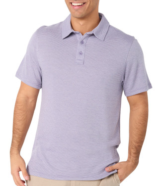 Thumbnail 1: REEL LEGENDS Reel Legends Mens Short Sleeve Striped Knit Polo Shirt 