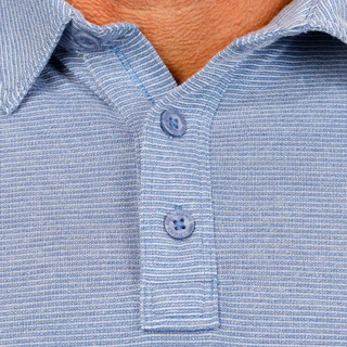 Thumbnail 4: REEL LEGENDS Men's Short Sleeve Striped Knit Polo Shirt 