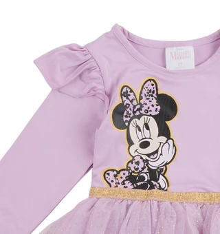 Thumbnail 4: Disney Disney Toddler Girls Minnie Mouse Long Sleeve Tutu Dress 
