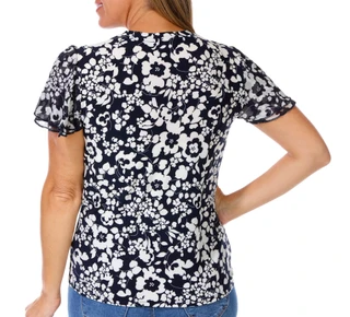 Thumbnail 2: Tommy Hilfiger Tommy Hilfiger Womens Short Sleeve Floral Crew Neck Top 