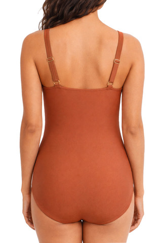 Thumbnail 2: BEACH PARTY Beach Party Womens Shimmering Twist One Piece Swimsuit 