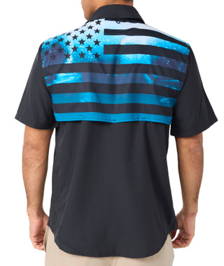 Thumbnail 3: REEL LEGENDS Reel Legends Mens Woven Saltwater Deep Depths Solid Shirt 