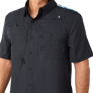 Thumbnail 5: REEL LEGENDS Reel Legends Mens Woven Saltwater Deep Depths Solid Shirt 
