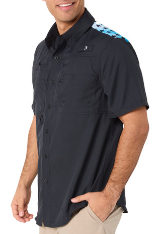 Thumbnail 4: REEL LEGENDS Reel Legends Mens Woven Saltwater Deep Depths Solid Shirt 