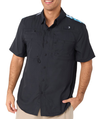 Thumbnail 2: REEL LEGENDS Reel Legends Mens Woven Saltwater Deep Depths Solid Shirt 