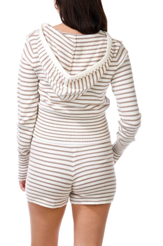 Thumbnail 2: Madden Girl Madden Girl Juniors 2 Pc Stripe Jacket & Shorts Set 