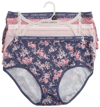 Thumbnail 2: Laura Ashley Laura Ashley Womens 5 Pk Brushed Microfiber Brief Panties 