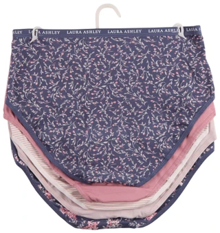 Thumbnail 3: Laura Ashley Laura Ashley Womens 5 Pk Brushed Microfiber Brief Panties 