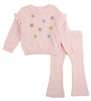 Thumbnail 1: Little Me Little Me Toddler Girl 2 Pc Pink Sweater Set 