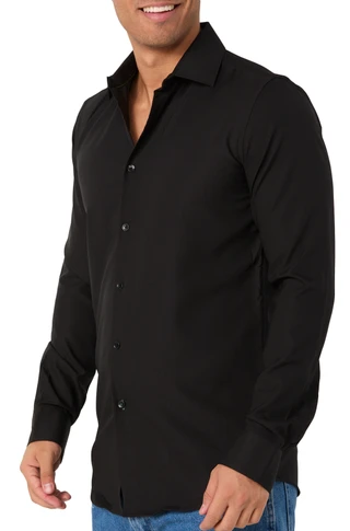 Thumbnail 3: Eddie Bauer Eddie Bauer Mens Long Sleeve Solid Buttoned Dress Shirt 