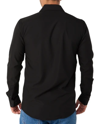 Thumbnail 2: Eddie Bauer Eddie Bauer Mens Long Sleeve Solid Buttoned Dress Shirt 