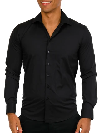 Thumbnail 1: CHAPS Chaps Mens Long Sleeve Solid Buttoned Dress Shirt 