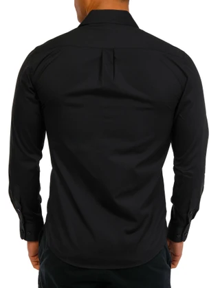 Thumbnail 2: CHAPS Chaps Mens Long Sleeve Solid Buttoned Dress Shirt 