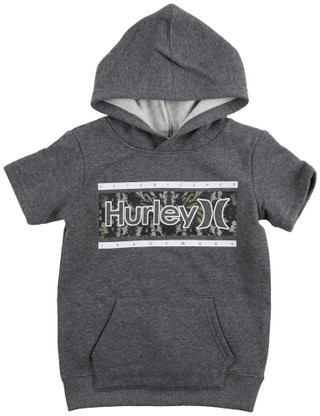 Thumbnail 2: Hurley Hurley Little Boys Short Sleeve Screenprint Fleece Hoodie 
