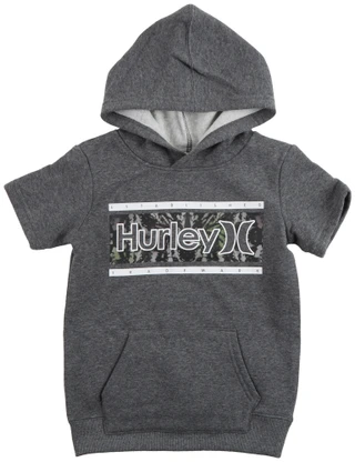 Thumbnail 1: Hurley Hurley Little Boys Short Sleeve Screenprint Fleece Hoodie 