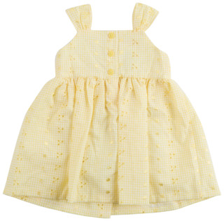 Thumbnail 2: Bonnie Jean Bonnie Jean Baby Girls Yellow Gingham Eyelet Dress 