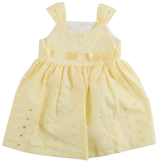 Thumbnail 1: Bonnie Jean Bonnie Jean Baby Girls Yellow Gingham Eyelet Dress 