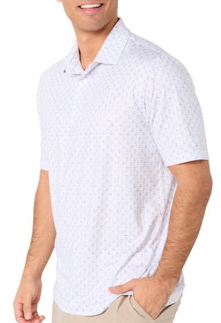 Thumbnail 4: GREG NORMAN Greg Norman Mens Flamingo Print Polo Golf Shirt 