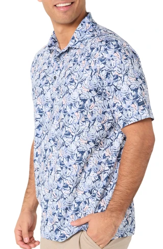 Thumbnail 4: GREG NORMAN Greg Norman Mens Tropical Print Polo Golf Shirt 