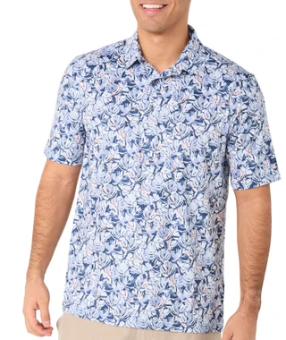 Thumbnail 2: GREG NORMAN Greg Norman Mens Tropical Print Polo Golf Shirt 