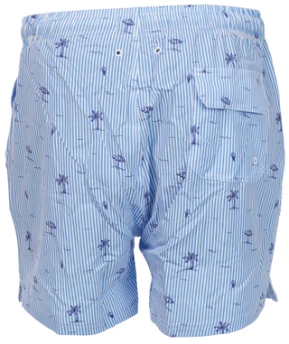 Thumbnail 3: In Gear In Gear Mens Striped Beach Print Lined Swim Shorts 