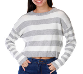 Thumbnail 1: Jolie & Joy FCT With Love Juniors Stripe Pullover Sweater 