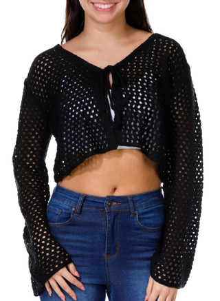 Thumbnail 1: Jolie & Joy FCT With Love Juniors Long Sleeve Open Tie Front Cardigan 