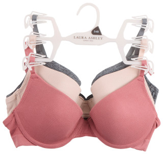 Thumbnail 1: Laura Ashley Laura Ashley Womens 3 Pk Ribbed Seamless Molded Bras 