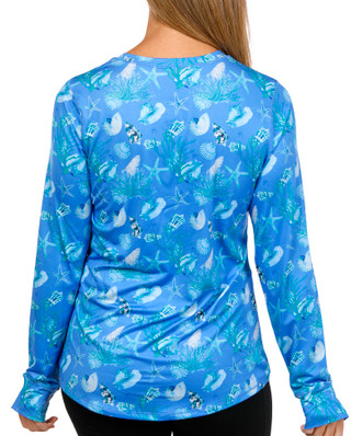 Thumbnail 2: Guy Harvey Guy Harvey Womens Performance Long Sleeve Marina Top 