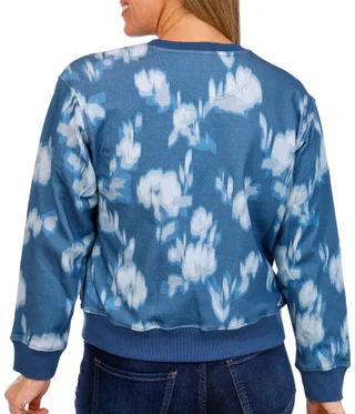 Thumbnail 3: CITY BLUES Womens Long Sleeve Floral Fleece Sweatshirt 
