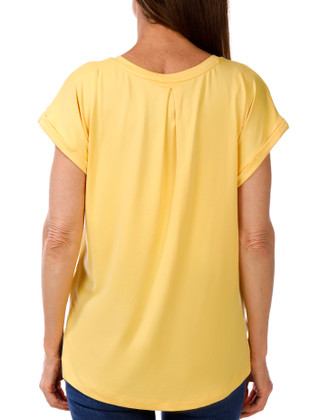 Thumbnail 3: BOBEAU Bobeau Womens Short Sleeve Striped V-Neck Top 