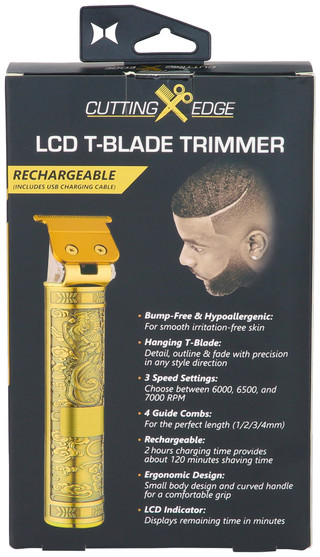 Thumbnail 2: CUTTING EDGE Cutting Edge Mens Dragon Design LCD T-Blade Trimmer 