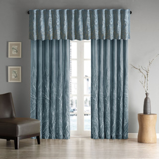 Thumbnail 10: Madison Park Madison Park Andora Faux Silk Embroidered Window Valance 