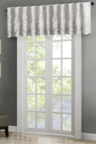 Thumbnail 1: Madison Park Madison Park Andora Faux Silk Embroidered Window Valance 