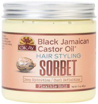 Thumbnail 1: Okay OKAY 17 oz Black Jamaican Castor Oil Hair Styling Sorbet 