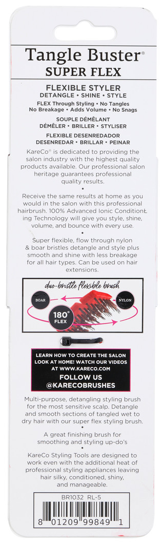 Thumbnail 2: Kareco Tangle Buster Super Flex Styler Hair Brush 