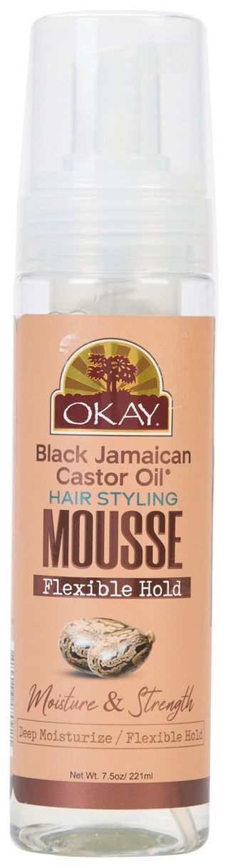 Thumbnail 1: Okay OKAY 7.5 oz Black Jamaican Castor Oil Hair Styling Mousse 