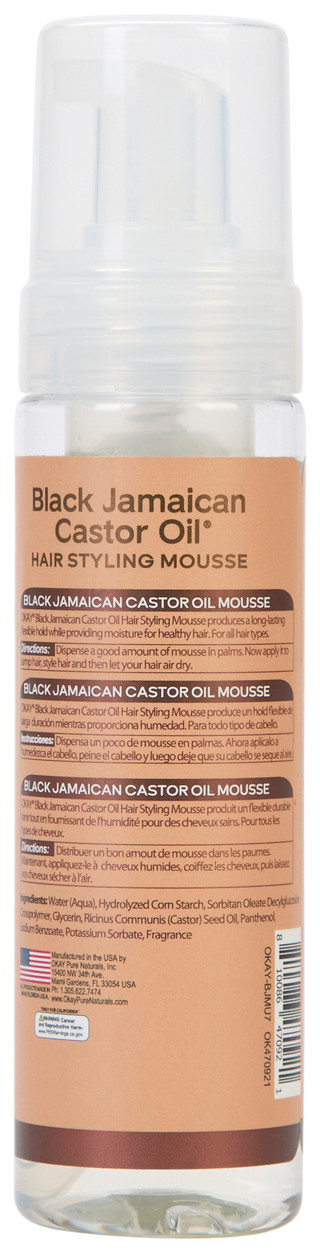 Thumbnail 2: Okay OKAY 7.5 oz Black Jamaican Castor Oil Hair Styling Mousse 
