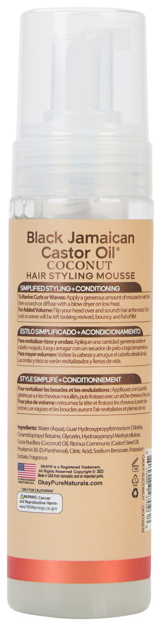 Thumbnail 2: Okay OKAY 7.5 oz Black Jamaican Castor Oil Hair Styling Mousse 