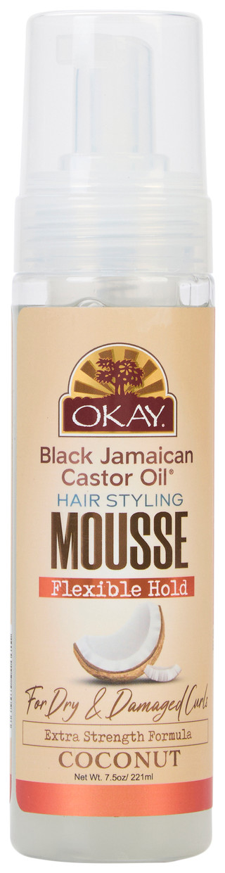 Thumbnail 1: Okay OKAY 7.5 oz Black Jamaican Castor Oil Hair Styling Mousse 