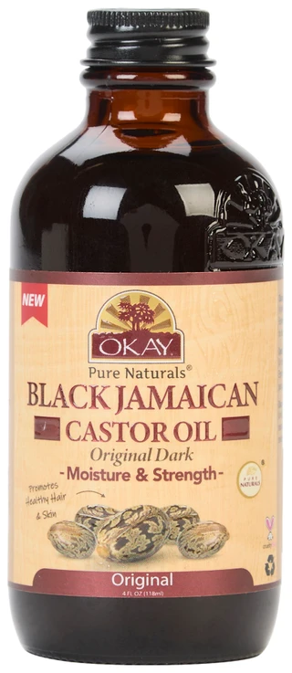 Thumbnail 1: Okay OKAY 4 oz Black Jamaican Castor Oil Original Dark 