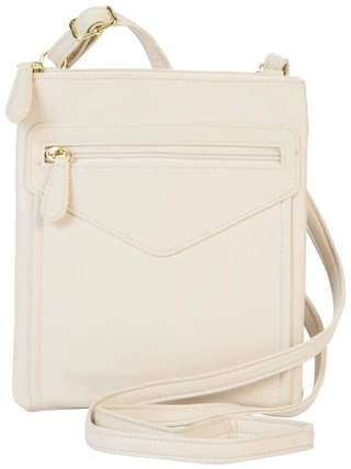 Thumbnail 1: Mundi Mundi Felicia Double Compartment Leather Crossbody Bag 