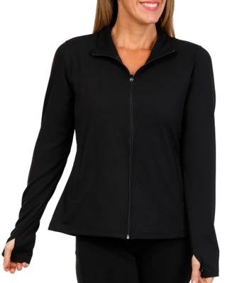 Thumbnail 1: Coral Bay Golf Coral Bay Golf Womens Full Zip Peplum Jacket 