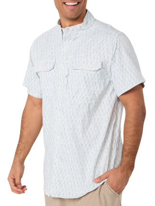 Thumbnail 3: REEL LEGENDS Reel Legends Mens Short Sleeve Button Down Printed Shirt 