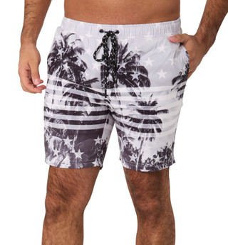 Thumbnail 1: Distortion Distortion Mens Americana Palm Print Boardshorts 