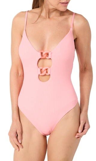 Thumbnail 1: Sanctuary Sanctuary Womens Open Front One Piece Swimsuit 