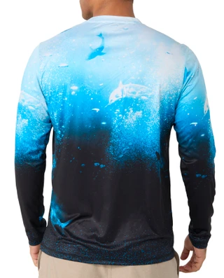 Thumbnail 2: REEL LEGENDS Reel Legends Mens Long Sleeve Reel-Tec Deep Depths Shirt 