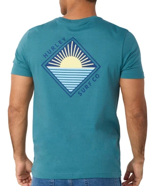 Thumbnail 2: Hurley Hurley Mens Short Sleeve Diamond Sunrise Graphic T-Shirt 